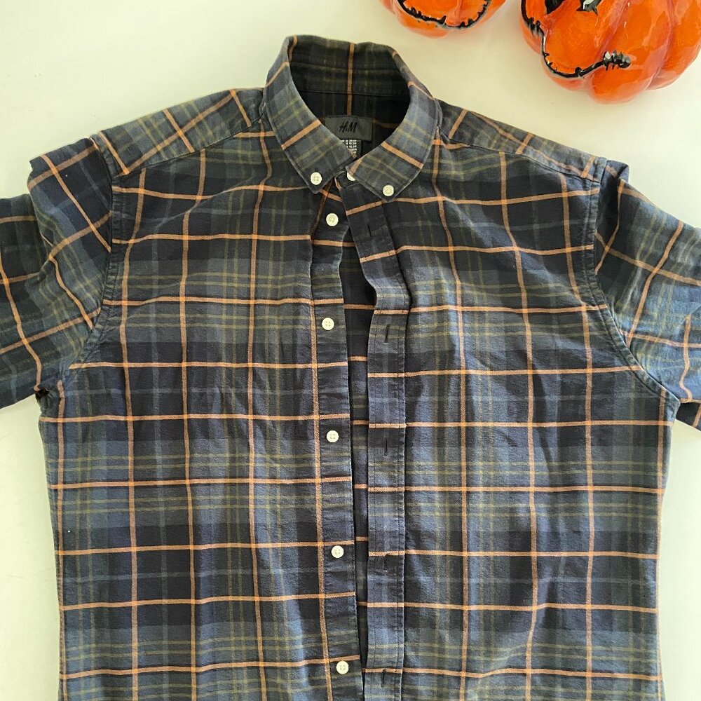 H&M Button Up Shirt Fall Colors